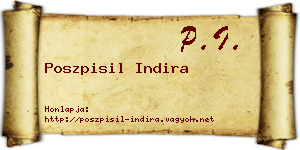 Poszpisil Indira névjegykártya